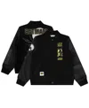 Freeze Max Big Boys And Girls Black Batman Comics I Am The Night Full-zip Varsity Jacket In Black