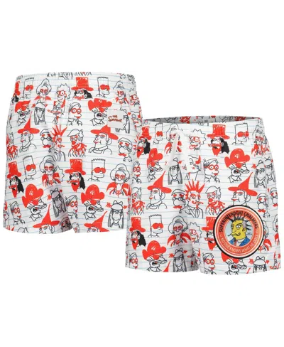 Freeze Max Big Boys And Girls White The Simpsons Bart School Doodles Shorts In White,red
