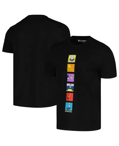 Freeze Max Men's And Women's  Black Spongebob Squarepants Pieces T-shirt