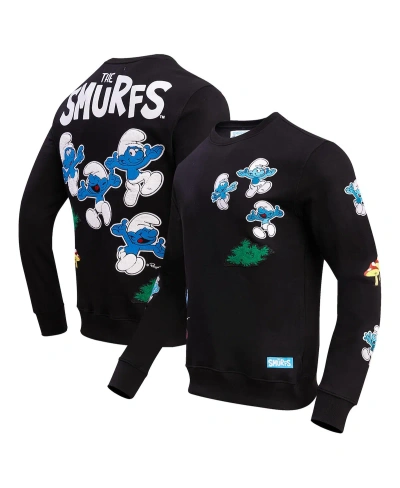 Freeze Max Men's And Women's  Black The Smurfs Jumping Pullover Sweatshirt