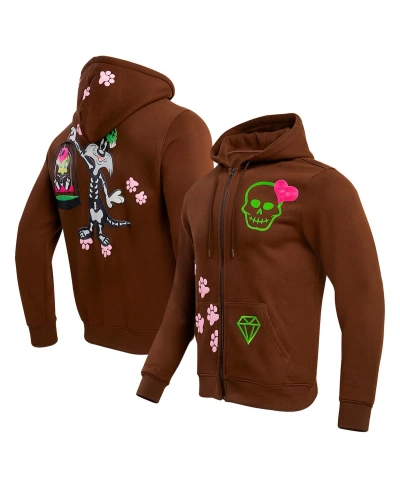 Freeze Max Men's And Women's  Brown Looney Tunes Sylvester Full-zip Hoodie