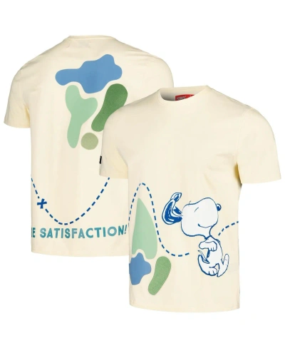 Freeze Max Men's And Women's  Cream Peanuts Snoopy Map T-shirt