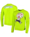Freeze Max Men's And Women's  Neon Green Rugrats Chuckie Runaway Football Pullover Sweatshirt In Neon Green