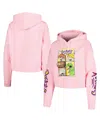 Freeze Max Men's And Women's  Pink Rugrats Comic Strip Cropped Pullover Hoodie In Pink