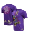 Freeze Max Men's And Women's  Purple Teenage Mutant Ninja Turtles Donnie Defender Graphic T-shirt In Purple