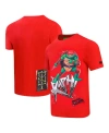 Freeze Max Men's And Women's  Red Teenage Mutant Ninja Turtles Raph Defender Graphic T-shirt In Red