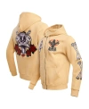 Freeze Max Men's And Women's  Tan Looney Tunes Despicable Daffy Duck Full-zip Hoodie In Tan