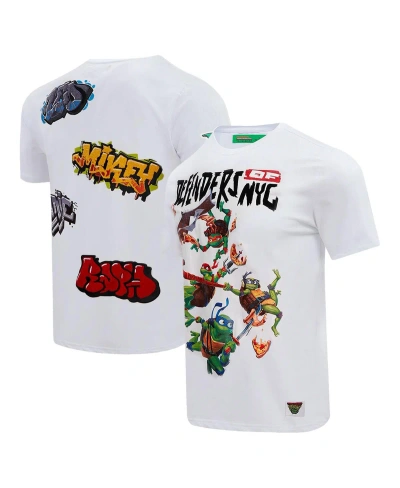 Freeze Max Men's And Women's  White Teenage Mutant Ninja Turtles Defenders Of Nyc Graphic T-shirt