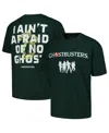 FREEZE MAX MEN'S AND WOMEN'S GREEN GHOSTBUSTERS SCARED OF NO GHOSTS DROPPED SHOULDER T-SHIRT