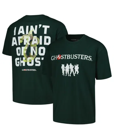 Freeze Max Men's And Women's Green Ghostbusters Scared Of No Ghosts Dropped Shoulder T-shirt