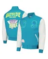 Freeze Max Men's Aqua Saved By The Bell Tigers Varsity Full-snap Jacket In Blue