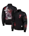 Freeze Max Men's Black Batman Joker Full-zip Varsity Jacket In Black
