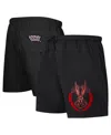 Freeze Max Men's Black Looney Tunes Bugs Bunny Melted Skeleton Shorts In Black