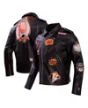 Freeze Max Men's Black Looney Tunes Graphic Biker Full-zip Jacket In Black