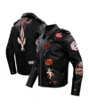 Freeze Max Men's Black Looney Tunes Graphic Biker Full-zip Jacket In Black