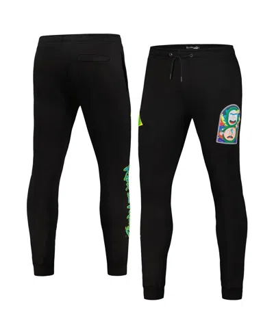 Freeze Max Men's Black Rick And Morty Fleece Jogger Pants