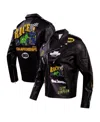 Freeze Max Men's Black The Simpsons Graphic Biker Full-zip Jacket In Black