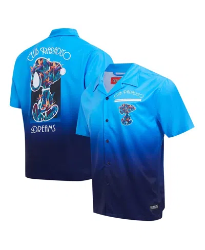 Freeze Max Men's Blue Peanuts Snoopy Club Paradiso Dreams Button-up Shirt