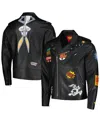 Freeze Max Men's Bugs Bunny Black Looney Tunes Biker Full-zip Jacket In Black