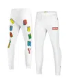 Freeze Max Men's Bugs Bunny White Looney Tunes Big Letter Pants In White