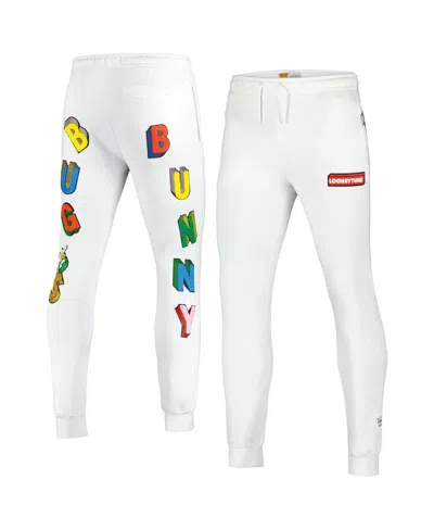 Freeze Max Men's Bugs Bunny White Looney Tunes Big Letter Pants