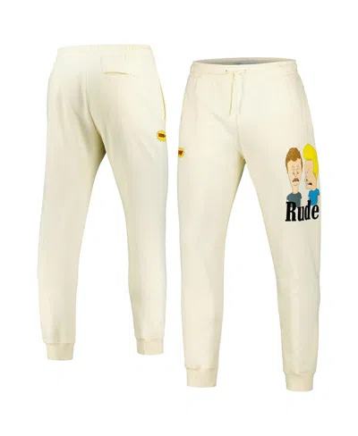 Freeze Max Men's Cream Beavis And Butt-head Rude Jogger Pants In White