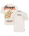 Freeze Max Men's Cream Peanuts Snoopy's Slice Shop T-shirt In Cream