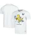 Freeze Max Men's  Bart Simpson White The Simpsons T-shirt In White