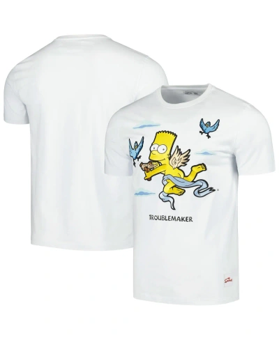 Freeze Max Men's  Bart Simpson White The Simpsons T-shirt