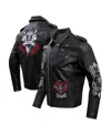 Freeze Max Men's Black Chucky Wanna Play Biker Full-zip Jacket In Black