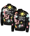 Freeze Max Men's  Black Looney Tunes Graphic Satin Full-snap Jacket In Black