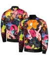 FREEZE MAX MEN'S FREEZE MAX BLACK LOONEY TUNES GRAPHIC SATIN FULL-SNAP JACKET