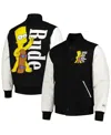 Freeze Max Men's  Black The Simpsons Rude Full-zip Varsity Jacket In Black