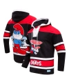 FREEZE MAX MEN'S FREEZE MAX BLACK THE SMURFS HOCKEY PULLOVER HOODIE