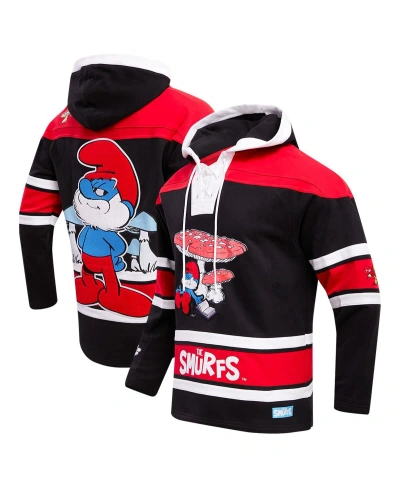 Freeze Max Men's  Black The Smurfs Hockey Pullover Hoodie
