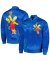 Freeze Max Men's  Blue The Simpsons Basketball Satin Full-snap Jacket In Blue