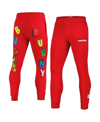 Freeze Max Men's  Bugs Bunny Red Looney Tunes Big Letter Pants
