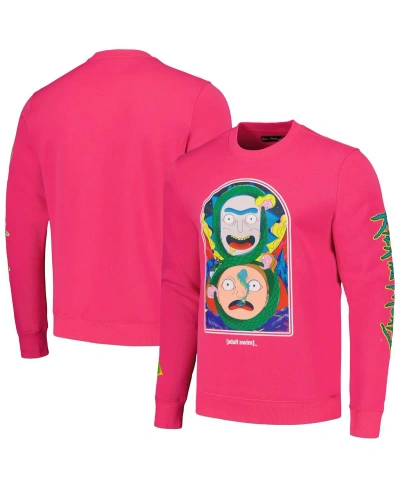 Freeze Max Men's  Pink Rick And Morty Pullover Sweatshirt