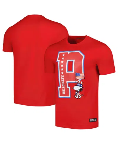 Freeze Max Men's  Red Peanuts Snoopy Patriotism T-shirt