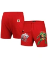 FREEZE MAX MEN'S FREEZE MAX RED TEENAGE MUTANT NINJA TURTLES RAPH DEFENDER MESH SHORTS