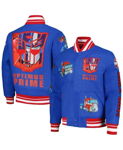 Freeze Max Men's  Royal Transformers Roll Out Full-zip Varsity Jacket