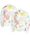 Freeze Max Men's  White Looney Tunes Graphic Satin Full-snap Jacket In White