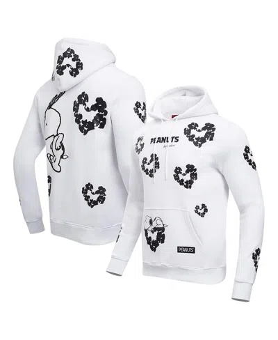 Freeze Max Men's  White Peanuts Heart Pullover Hoodie