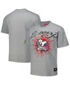Freeze Max Men's Heather Charcoal Peanuts Snoopy Tattoo Loose Fit T-shirt In Heather Charcoal