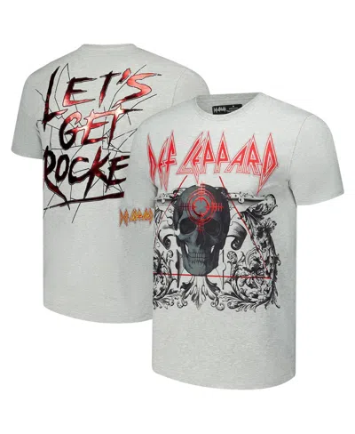 Freeze Max Men's Heather Gray Def Leppard Let's Get Rocked T-shirt