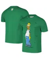 Freeze Max Men's Homer Simpson Kelly Green The Simpsons Hiding In The Bushes T-shirt In Kelly Green