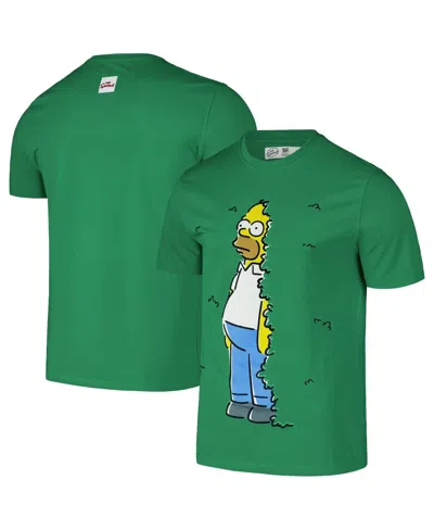 Freeze Max Men's Homer Simpson Kelly Green The Simpsons Hiding In The Bushes T-shirt