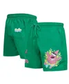 Freeze Max Men's Kelly Green Spongebob Squarepants Krustypants Patrick Star Woven Shorts In Kelly Green