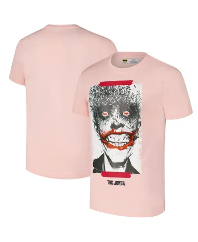 Freeze Max Men's Light Pink Batman Comics Crazy Joker Comic T-shirt
