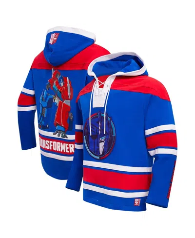 Freeze Max Men's Optimus Prime Royal Transformers Hockey Pullover Hoodie In Royal Red